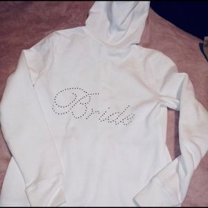 White Bride Sweat Jacket with Hood (or Hoodie)